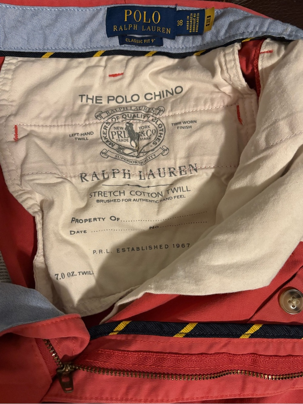 Ralph Lauren Nantucket Red Flat Front The Polo Chino Shorts - Picture 4 of 7